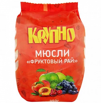 Натуральные фруктовые мюсли Фруктовый рай оптом 350 г